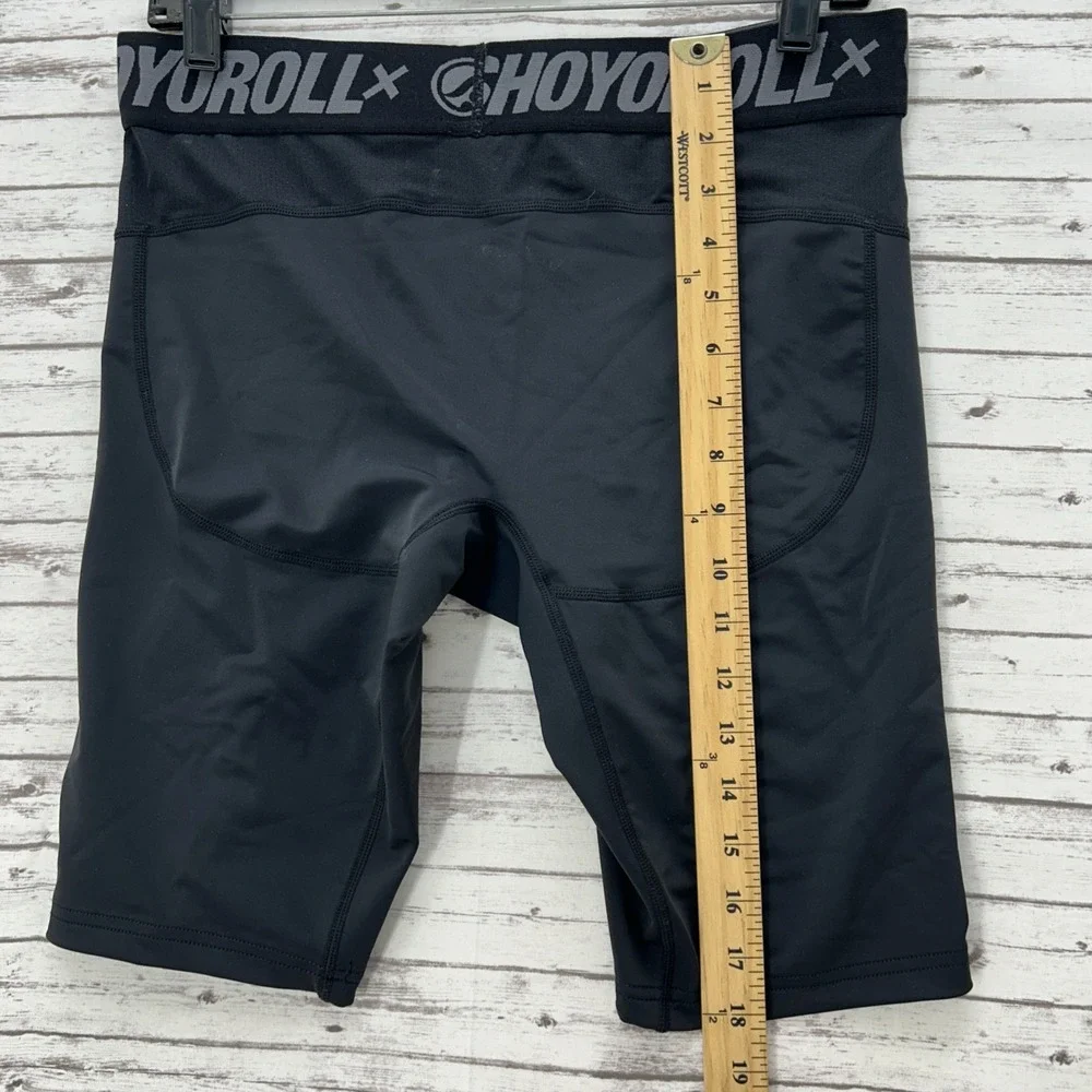 SHOYOROLL Men's Compression Black Training Ju Jitsu Shorts Tights Size XL